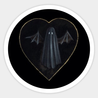 Black Bat Ghost Sticker